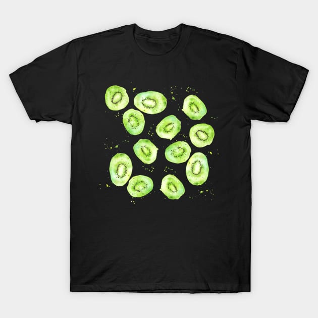 kiwi watercolor pattern T-Shirt by LaBellaCiambella